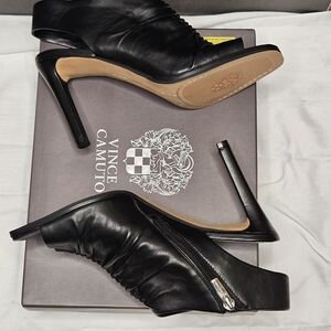 Vince Camuto Black Peep-Toe Heels